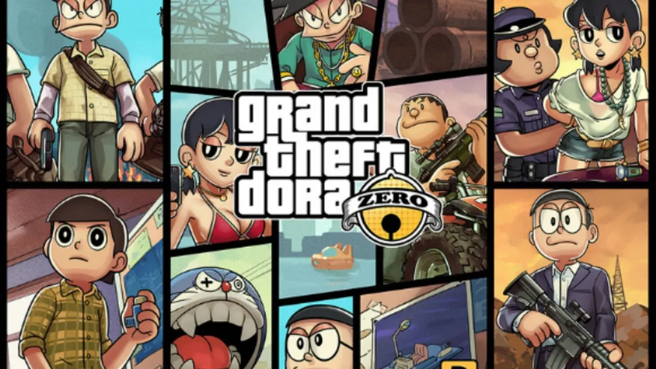 Begini Jadinya Bila Doraemon dalam Grand Theft Auto