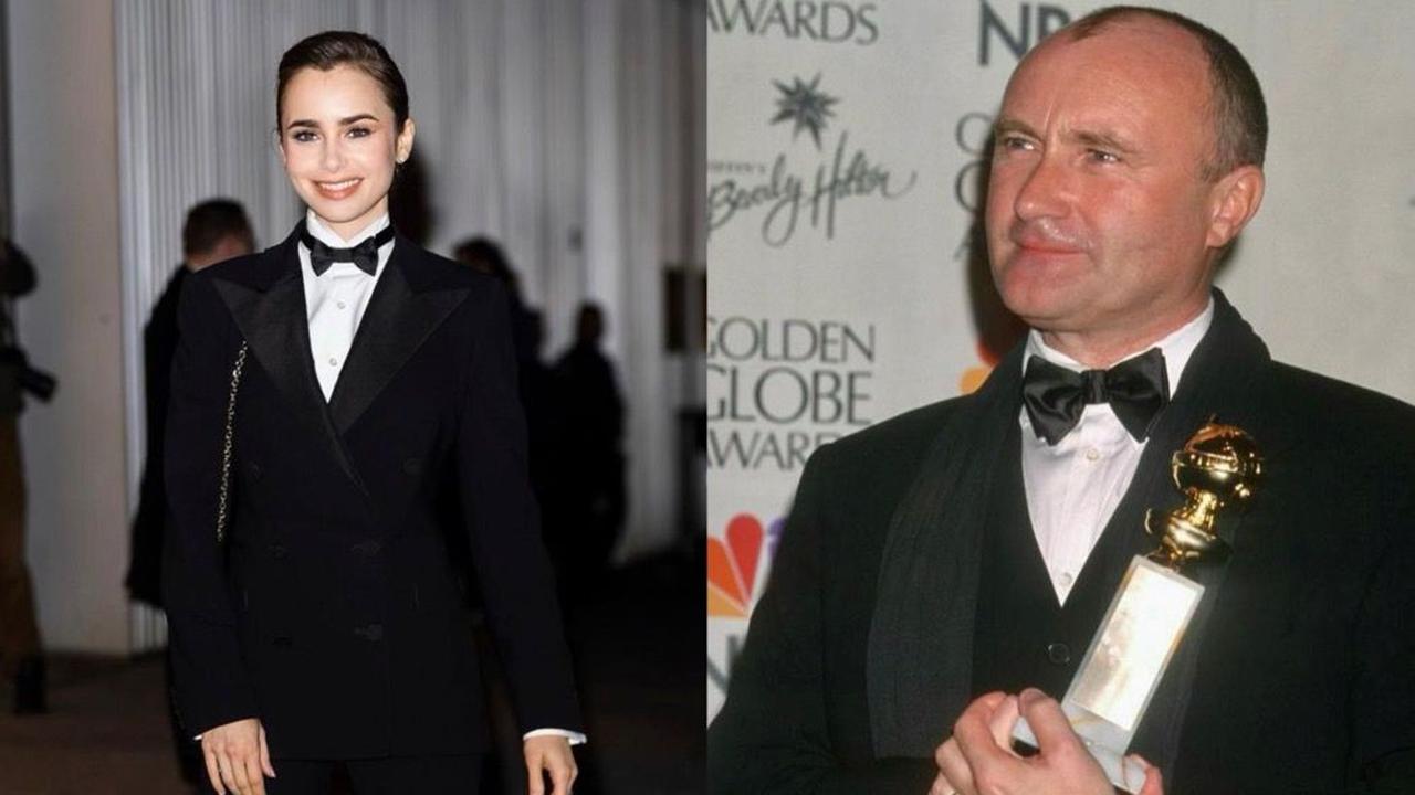 Unggahan Lily Collins bandingkan gaya dengan sang ayah, Phil Collins