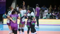 Sementara pemain JPE, Nurlaili mengakui bersyukur atas kemenangan hari ini. Ia bertekad untuk mempersembahkan juara lagi untuk Pertamina. (Dok. PBVSI)