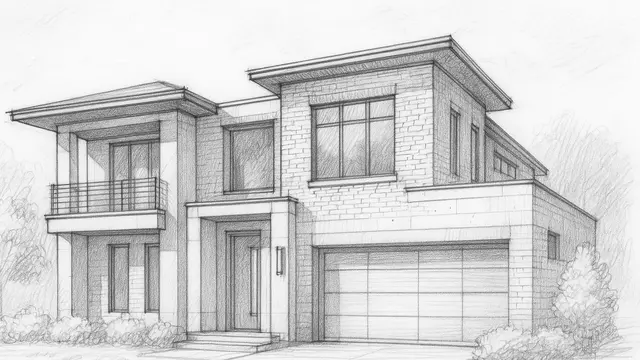 Gambar Sketsa Rumah Mewah bergaya Eropa(via ChatGPT)