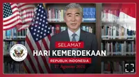 Duta Besar Amerika Serikat untuk Indonesia, Sung Y. Kim menyampaikan ucapan selamat HUT RI ke-76 kepada masyarakat di Tanah Air. (Photo credit: Kedutaan Besar AS via Instagram)