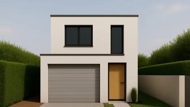 Model Rumah dengan Garasi Tersembunyi/via AI