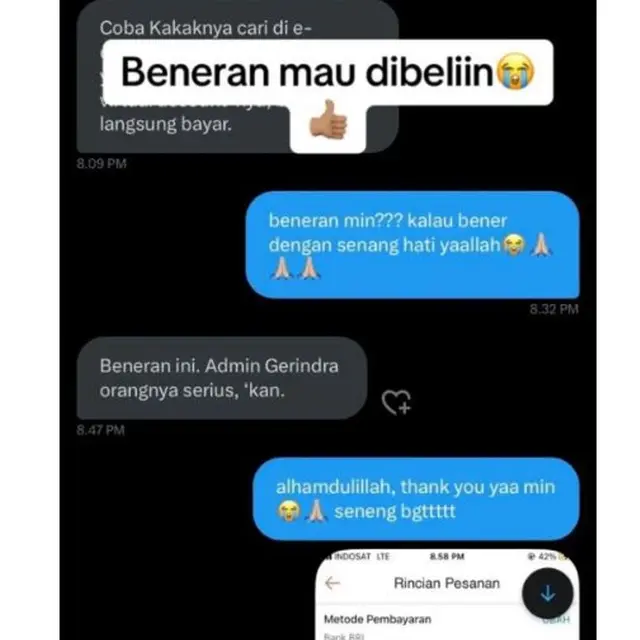 Uniknya Admin Twitter Partai Gerindra, Belikan Mukena Buat Warganet yang Kasih Komentar Cuitan