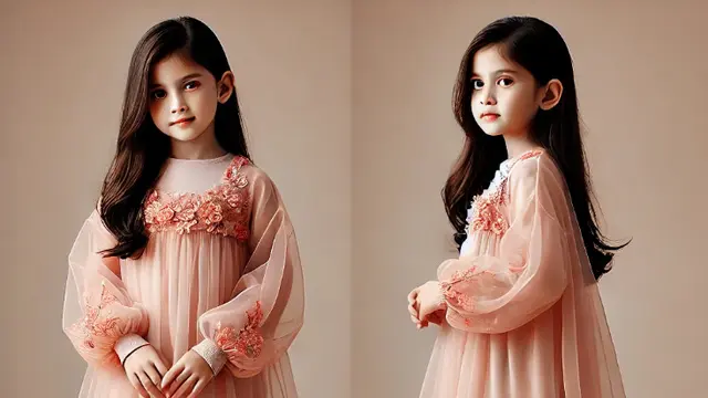 Gamis Anak Kekinian dengan Layer Transparan (Foto: Rizka Nur Laily via ChatGPT)