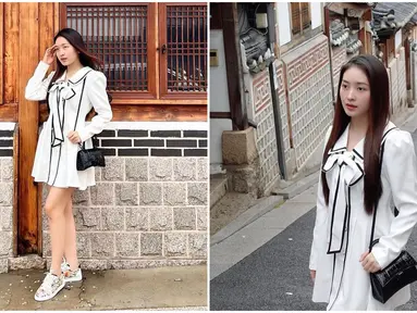 Foto kolase saat Natasha Wilona berlibur ke Korea Selatan. Baru-baru ini, Natasha Wilona membagikan momen liburannya saat di Korea Selatan melalui akun Instagram pribadi miliknya, natashawilona12. (Instagram/natashawilona12)