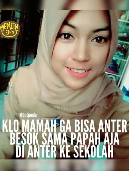 Karena Mama gak bisa anter atau apa Pah?(Twitters/@betjanda)
