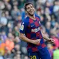 Sergi Roberto - Roberto menjadi pemain yang tetap setia berseragam Barcelona hingga saat ini. Jebolan Akademi Barcelona tahun 2009 ini menjadi pilihan untuk skuat tim utama Blaugrana pada tahun 2010. (AFP/Lluis Gene)