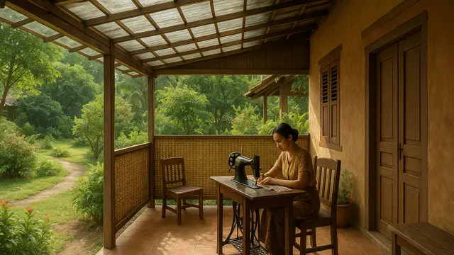 8 Model Teras Rumah Sederhana di Kampung/Ilustrasi gambar oleh AI