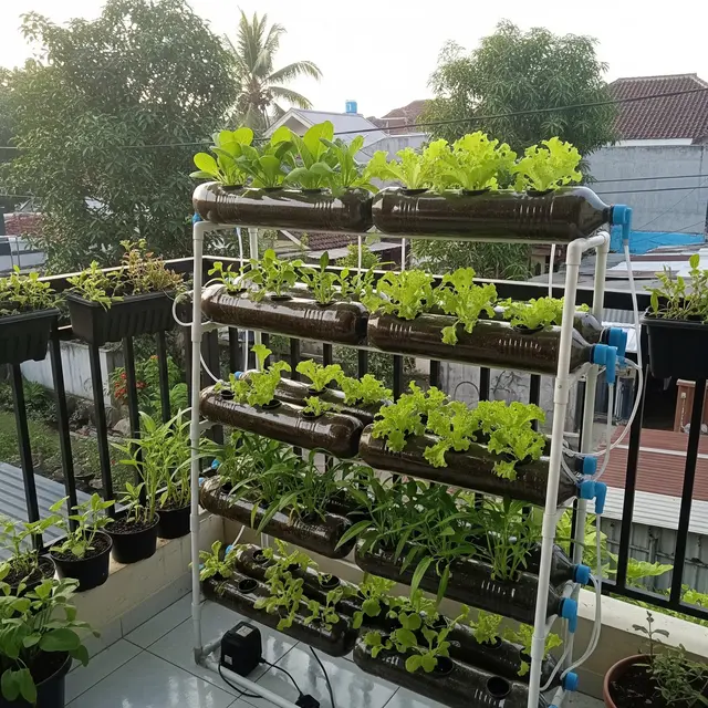9 Model Hidroponik Bertingkat untuk Balkon Rumah, Hemat Tempat dan Mudah Dibuat