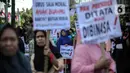 Dalam pernyataan resminya, massa menyebut bahwa bekerja di dalam atau di luar negeri, adalah hak asasi setiap warga negara dan dilindungi oleh konstitusi Indonesia. (Liputan6.com/Faizal Fanani)