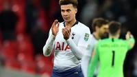 3. Dele Alli – Spurs menjadi tim yang amat dirugikan dengan cederanya para pemain. Termasuk Dele Alli yang harus menepi karena cedera saat melawan Fulham. Dele Alli diprediksi kembali merumput awal april. (AFP/Glyn Kirk)