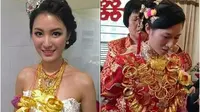 Pengantin ini kenakan perhiasan senilai Rp 3 Miliar milik keluarganya untuk buktikan ia menikahi jutawan bukan karena uangnya.
