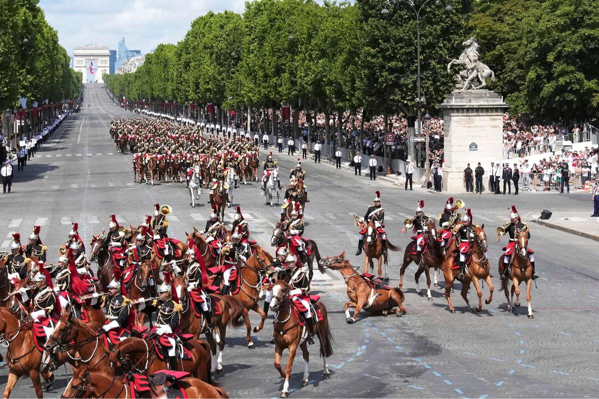 Kuda terjatuh di Bastille Day