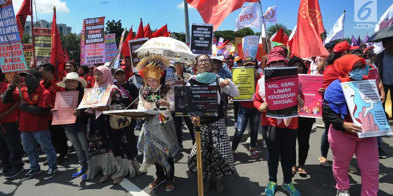 Peringati Hari Perempuan Internasional, Ratusan Aktifis Gelar Aksi Damai