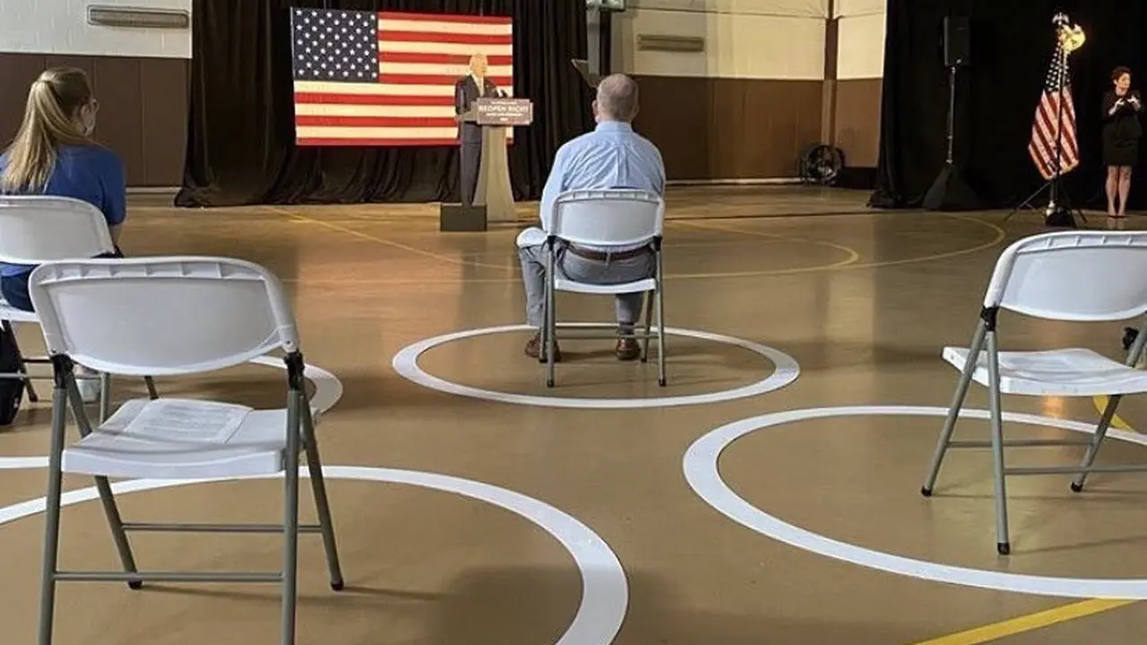 Kampanye Capres Joe Biden sepi akibat social distancing.