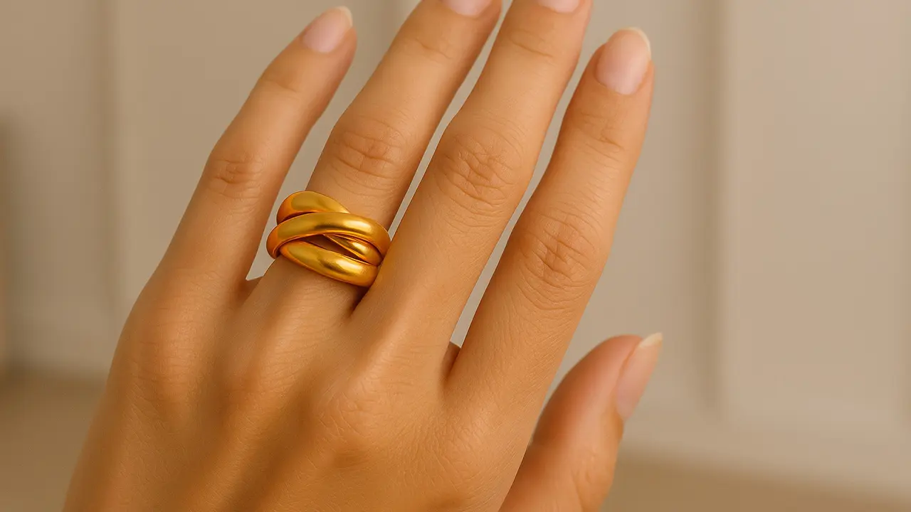 Model Cincin Lilit Emas 24 Karat yang Unik dan Stylish/Ilustrasi AI