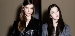 Han So Hee dan Barbara Palvin saat Hadir di Fila Milan Fashion Week 2026. [@fila_korea]