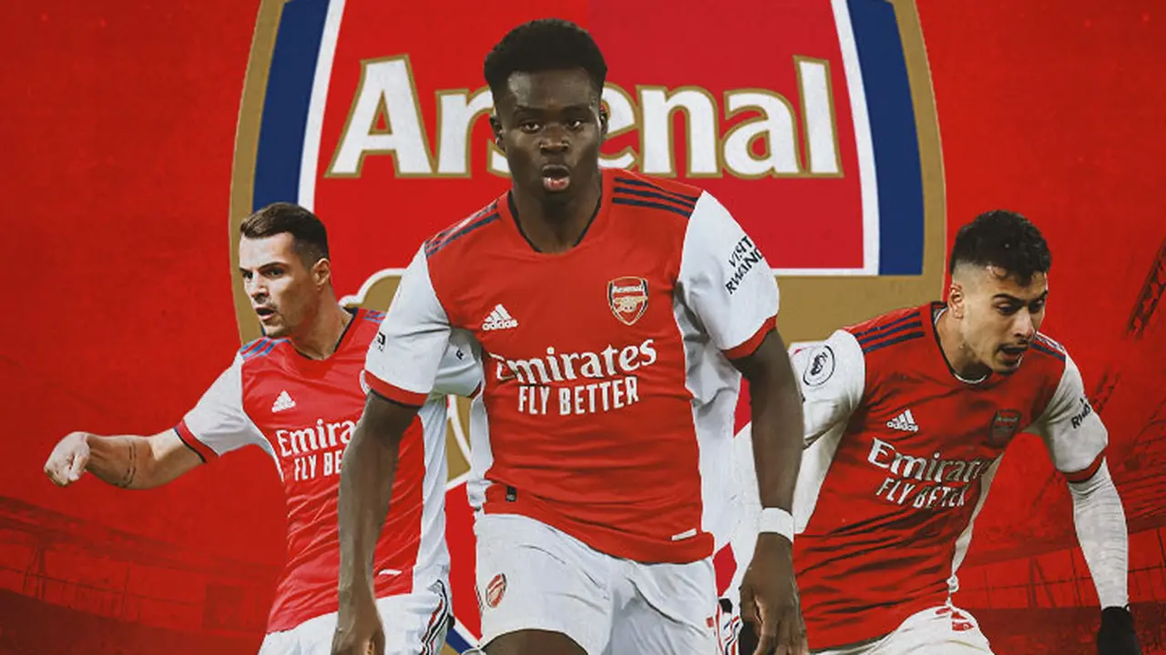 Arsenal - Granit Xhaka, Bukayo Saka, Gabriel Martinelli