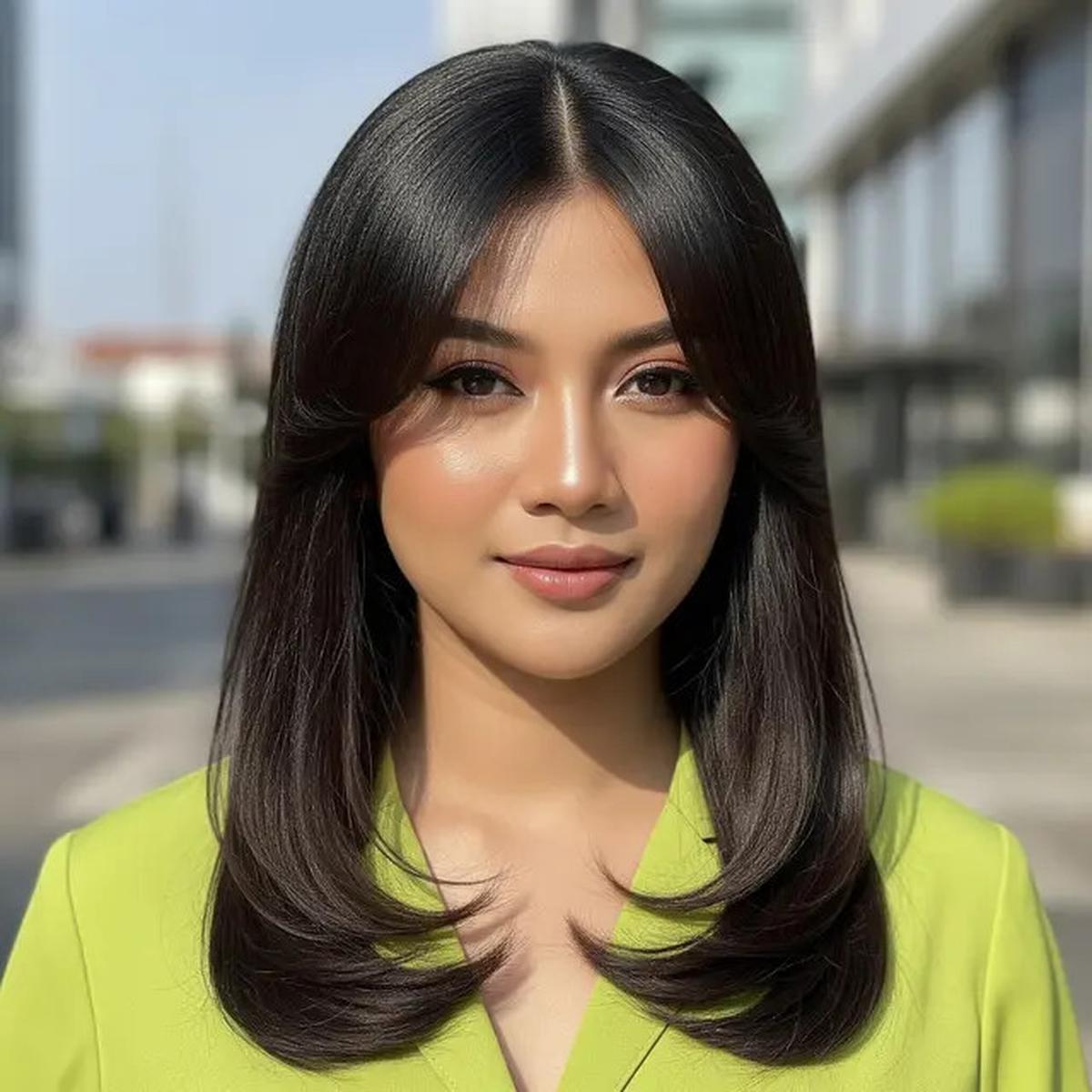 9 Model Rambut Panjang Lurus Belah Tengah Kekinian, Tampil Stylish Setiap Hari