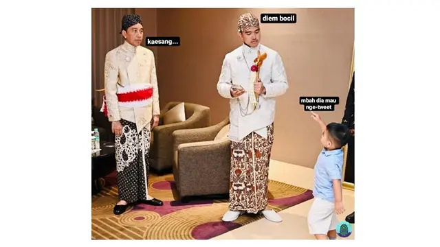 6 Meme Keluarga Presiden Jokowi Karena Tingkah Lucu Nahyan Ini Kocak
