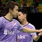 Kevin Sanjaya Sukamuljo/Marcus Fernaldi Gideon mengalahkan  pasangan Malaysia, Ong Yew Sin/Tan Wee Kiong, 21-14, 21-17, di Hong Kong Colesium, Jumat (24/11/2017). (PBSI)