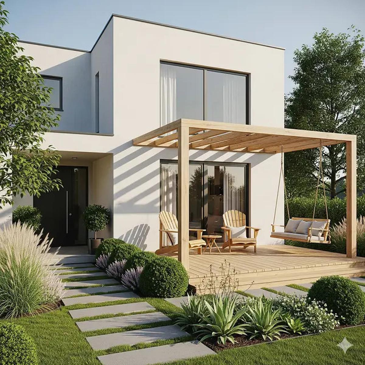 7 Model Rumah 7x10 Meter Minimalis dengan Teras dan Taman Depan Cantik, Estetik dan Instagramable