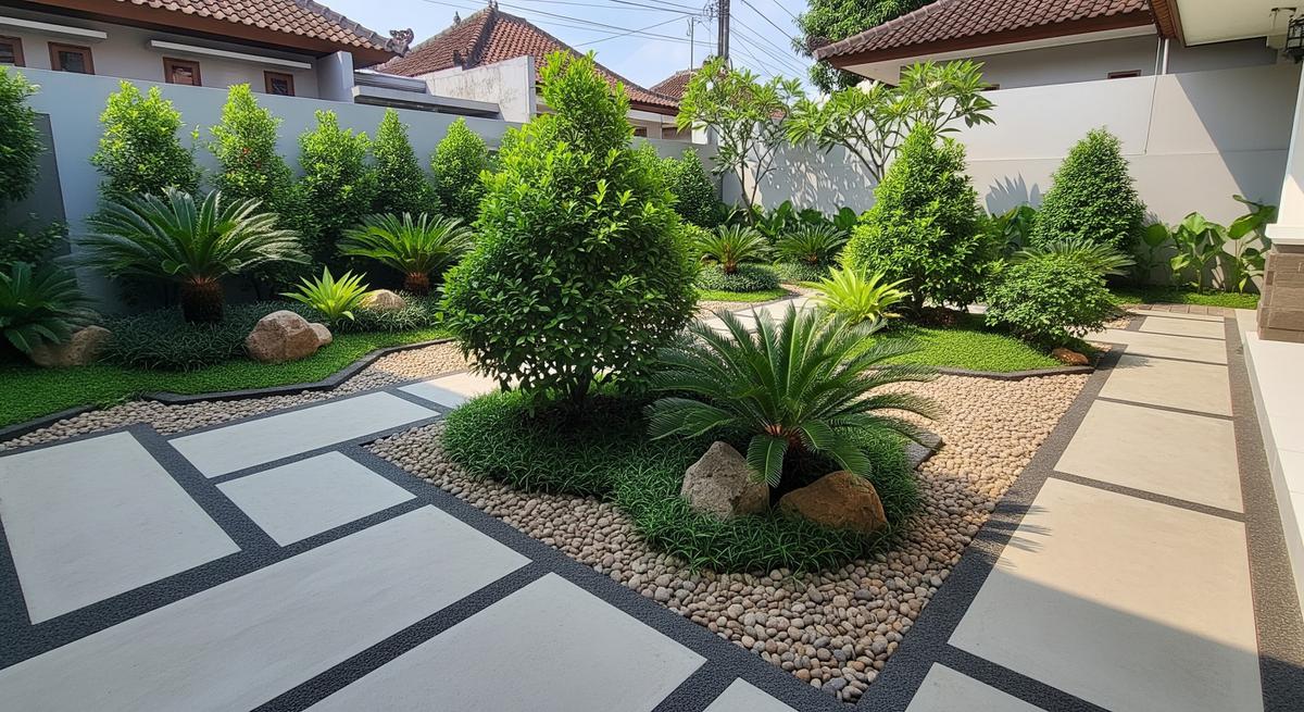 Gravel Garden yang Minim Perawatan dan Tetap Hijau/AI Generated
