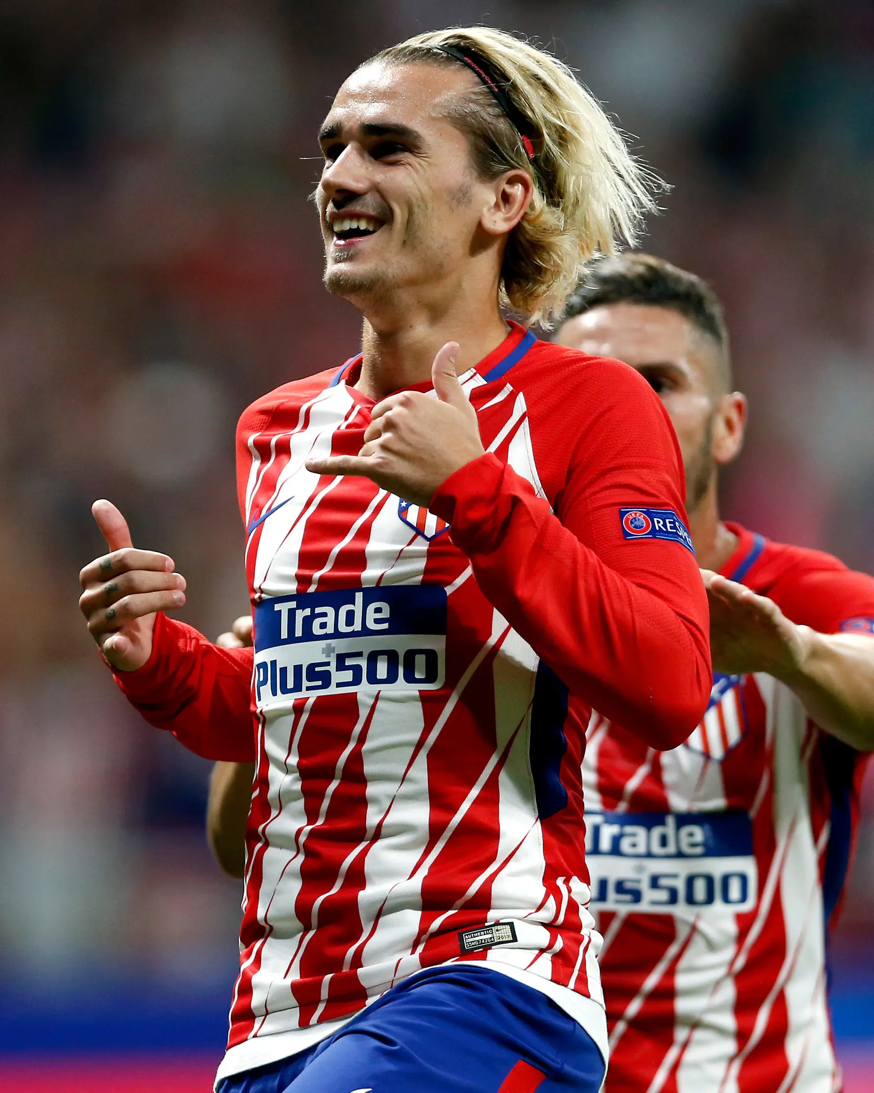 Penyerang Atletico Madrid, Antoine Griezmann. (AP Photo/Francisco Seco)