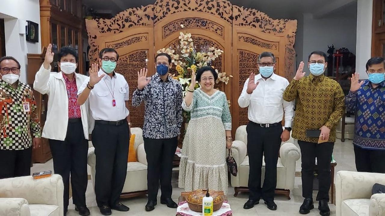 Pertemuan Megawati dan Nadiem Makarim.