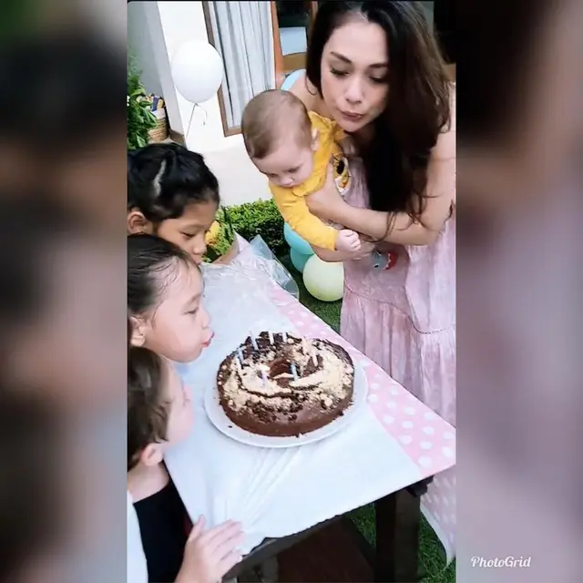 6 Momen Celine Evangelista Momong Keempat Buah Hati, Jadi Ibu Idaman