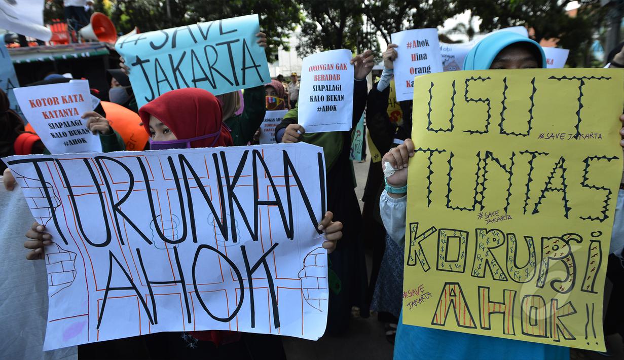Aksi Mahasiswa Tuntut Gubernur Ahok Foto Liputan6 Com