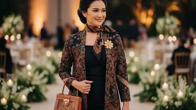 Model Atasan Batik Kombinasi Celana Bahan untuk Kondangan