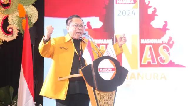 Oesman Sapta Odang (Oso) terpilih kembali secara aklamasi sebagai Ketua Umum Partai Hanura periode 2024-2029 di hari terakhir Musyawarah Nasional (Munas) IV di Bali, Senin (19/8/2024).