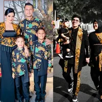 Tampil vibrant dengan batik tulis kudus rancangan Denny Wirawan ala Maudy Koesnaedi dan sang putra Eddy Meijer. [@snapnuel]