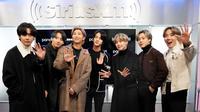 Boy group asal Korea Selatan, BTS, saat berada di SiriusXM Studios, New York, 21 Februari 2020. (AFP/Cindy Ord)