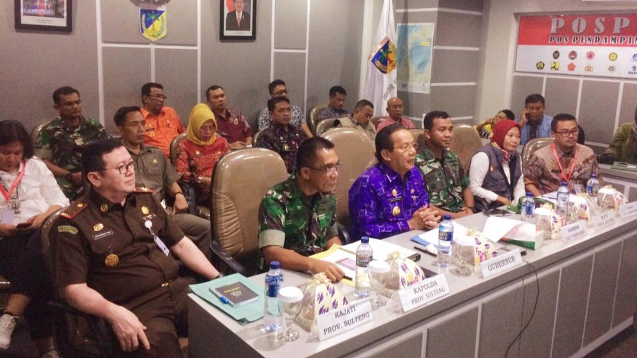 Gubernur Sulawesi Selatan Sampaikan Situasi Pilpres 2019 Melalui Video Conference