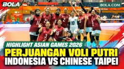 Highlight Asian Games 2026: Perjuangan Voli Putri Indonesia vs Chinese Taipei, Finis Posisi Keenam