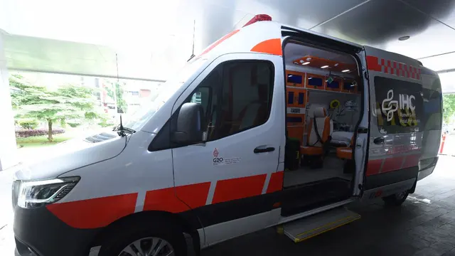 Ambulans PT Pertamina Bina Medika - Indonesia Healthcare Corporation (Pertamedika IHC), yang akan diboyong ke perhelatan akbar Presidency G20 yang diselenggarakan di Pulau Dewata Bali, 15 – 16 November 2022.