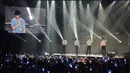 Tampil tanpa dua personel lainnya, Seo Eunkwang, Lee Minhyuk, Lee Changsub, dan Im Hyunsik tetap memberikan performa yang maksimal untuk Melody, sebutan untuk para penggemarnya. (Foto: Rita Ayuningtyas)