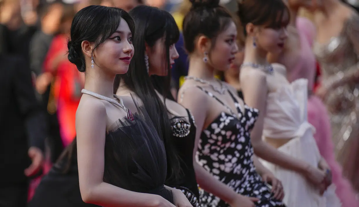 Aespa di Festival film Cannes. (AP Photo/Daniel Cole)