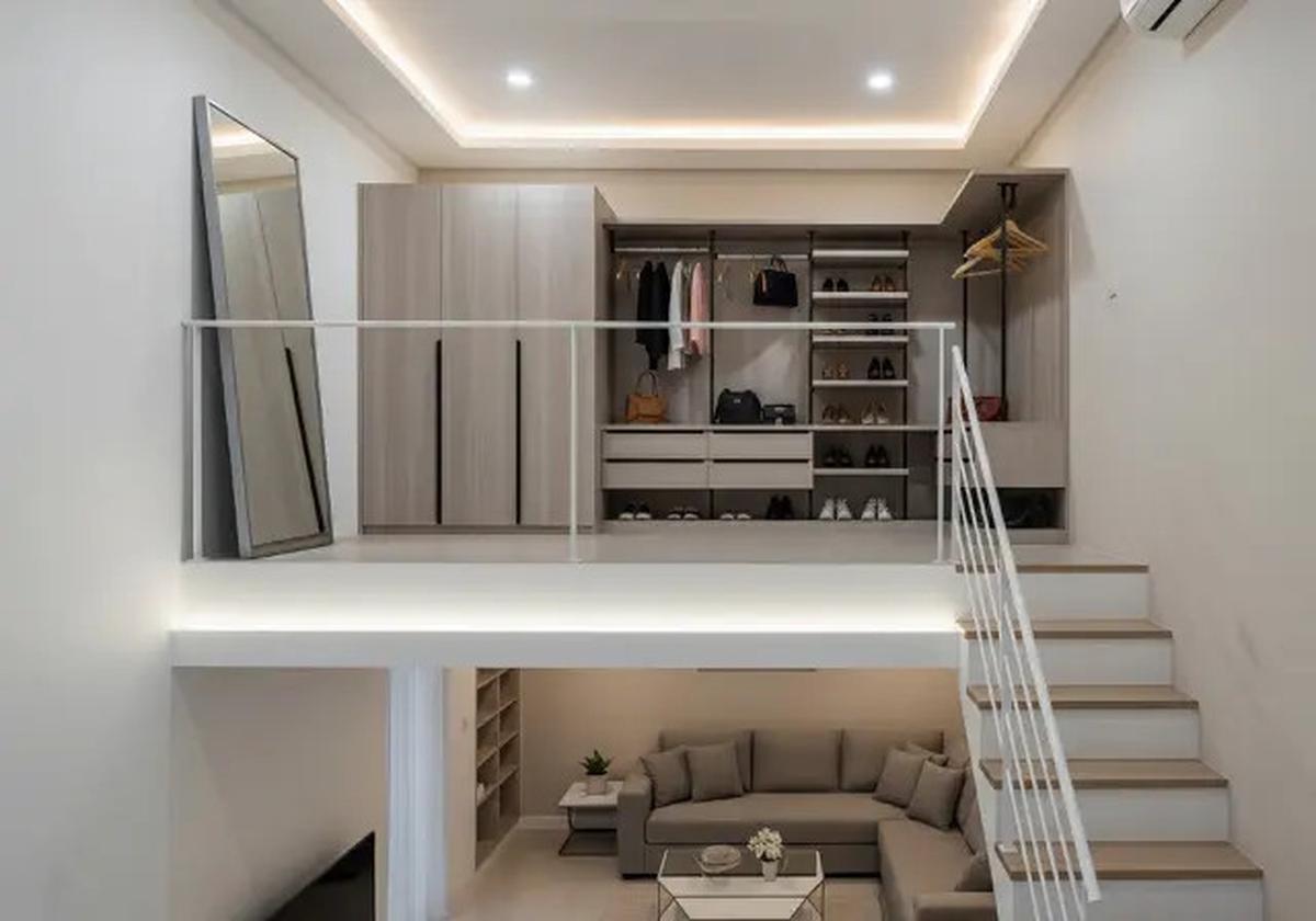 8 Inspirasi Interior Rumah Mezzanine Terbuka dan Lega, Penggunaan Ruang yang Efisien