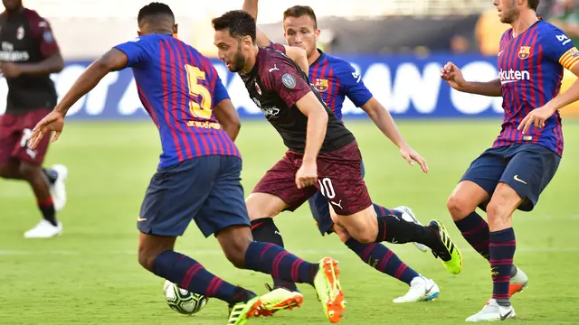 Gol Silva Bawa AC Milan Menang Tipis Atas Barcelona