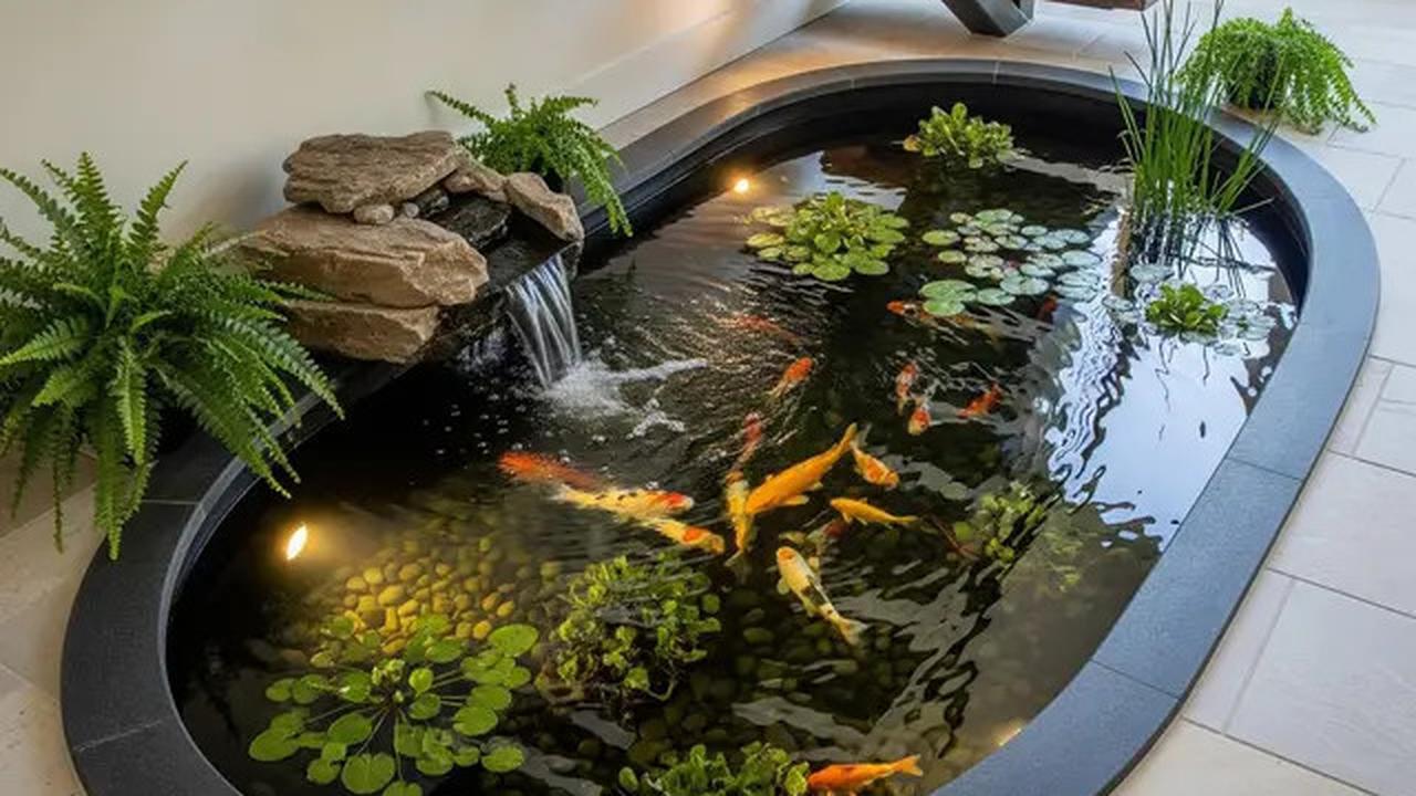 7 Desain Kolam Ikan Bawah Tangga untuk Rumah Minimalis Modern, Kekinian di 2025