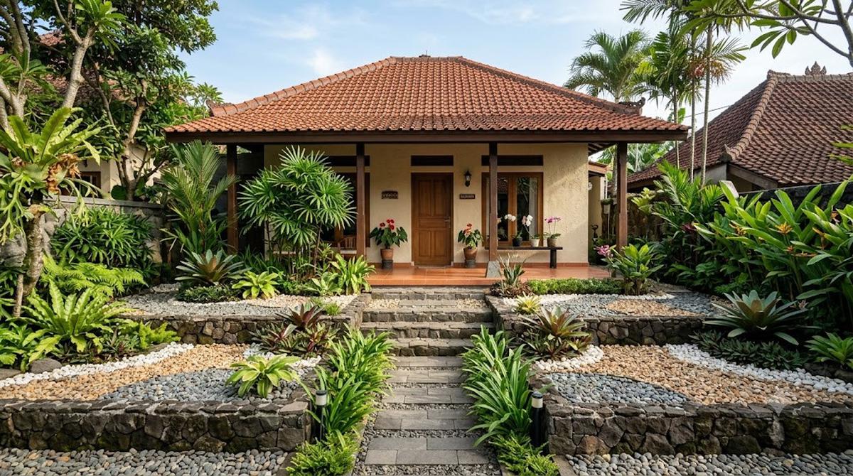 Ide Gravel Garden di Teras Rumah