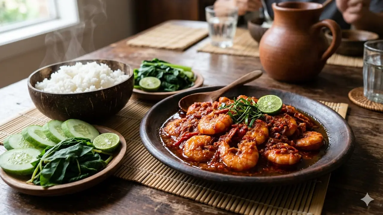 Cara Buat Sambal Udang Ala Rumah Makan Padang (Foto: Gemini AI)