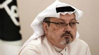 Jurnalis Arab Saudi yang merupakan kontributor harian The Washington Post, Jamal Khashoggi (59). Ia dilaporkan menghilang saat memasuki Konsulat Saudi di Istanbul pada 2 Oktober 2018 (AFP PHOTO)