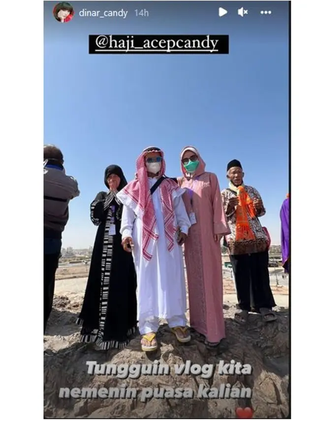 Berangkat Bareng Keluarga, Ini 7 Potret Dinar Candy Jalani Umrah saat Ramadhan