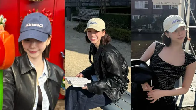 6 Gaya Boyish Karina aespa Padu Padan Busana dengan Jaket Kulit