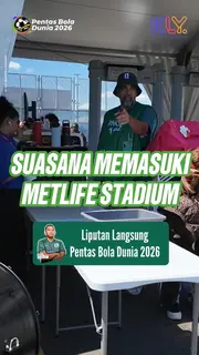 Suasana memasuki Metlife Stadium, New Jersey, AS. Pemeriksaan barang bawaan sangat ketat