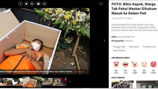Cek Fakta Liputan6.com menelusuri klaim foto Anies Baswedan tidur di dalam peti